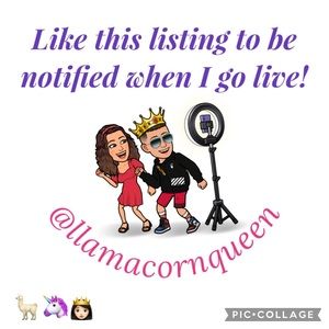 Like this listing to be notified when I go live! 🦙🦄👸🏻